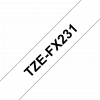 סרט סימון ברוחב 12 מ"מ Brother TZE-FX231 - שחור על רקע לבן