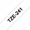 סרט סימון ברוחב 18 מ"מ Brother TZE-241 - שחור על רקע לבן