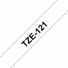 סרט סימון ברוחב 9 מ"מ Brother TZE-121 - שחור על רקע שקוף