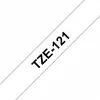 סרט סימון ברוחב 9 מ"מ Brother TZE-121 - שחור על רקע שקוף