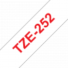 סרט סימון ברוחב 24 מ"מ Brother TZE-252 - אדום על רקע לבן