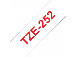 תמונה של מוצר סרט סימון ברוחב 24 מ"מ Brother TZE-252 - אדום על רקע לבן