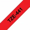 סרט סימון ברוחב 18 מ"מ Brother TZE-441 - שחור על רקע אדום