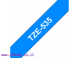 תמונה של מוצר סרט סימון ברוחב 12 מ"מ Brother TZE-535 - לבן על רקע כחול