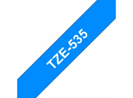 תמונה של מוצר סרט סימון ברוחב 12 מ"מ Brother TZE-535 - לבן על רקע כחול