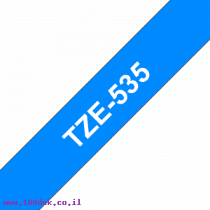 סרט סימון ברוחב 12 מ"מ Brother TZE-535 - לבן על רקע כחול