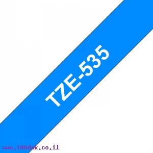 סרט סימון ברוחב 12 מ"מ Brother TZE-535 - לבן על רקע כחול