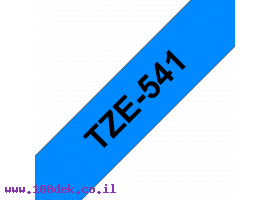 תמונה של מוצר סרט סימון ברוחב 18 מ"מ Brother TZE-541 - שחור על רקע כחול