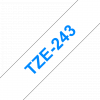 סרט סימון ברוחב 18 מ"מ Brother TZE-243 - כחול על רקע לבן