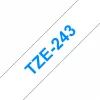 סרט סימון ברוחב 18 מ"מ Brother TZE-243 - כחול על רקע לבן