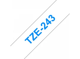 תמונה של מוצר סרט סימון ברוחב 18 מ"מ Brother TZE-243 - כחול על רקע לבן