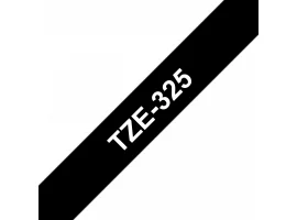 תמונה של מוצר סרט סימון ברוחב 9 מ"מ Brother TZE-325 - לבן על רקע שחור