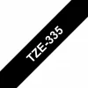 סרט סימון ברוחב 12 מ"מ Brother TZE-335 - לבן על רקע שחור
