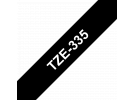 תמונה של מוצר סרט סימון ברוחב 12 מ"מ Brother TZE-335 - לבן על רקע שחור