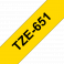 סרט סימון ברוחב 24 מ"מ Brother TZE-651 - שחור על רקע צהוב