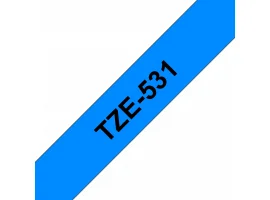 תמונה של מוצר סרט סימון ברוחב 12 מ"מ Brother TZE-531 - שחור על רקע כחול