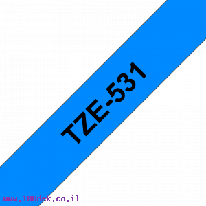 סרט סימון ברוחב 12 מ"מ Brother TZE-531 - שחור על רקע כחול