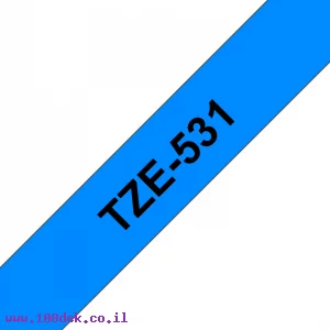 סרט סימון ברוחב 12 מ"מ Brother TZE-531 - שחור על רקע כחול