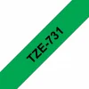 סרט סימון ברוחב 12 מ"מ Brother TZE-731 - שחור על רקע ירוק