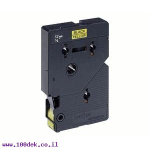 סרט ברדר TC-601 שחור/צהוב 12 מ''מ BROTHER מקורי