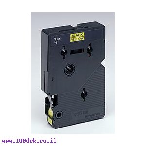 סרט ברדר TC-691 שחור/צהוב 9 מ''מ BROTHER מקורי