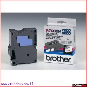 סרט ברדר TX 131  שקוף שחור 12 מ"מ BROTHER