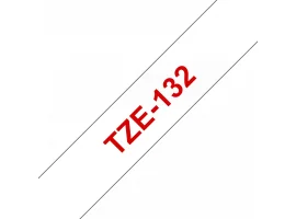 תמונה של מוצר סרט סימון ברוחב 12 מ"מ Brother TZE-132 - אדום על רקע שקוף