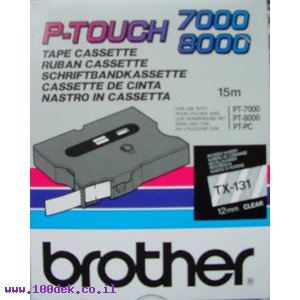 סרט ברדר TX 335  לבן  שחור 12 מ"מ BROTHER