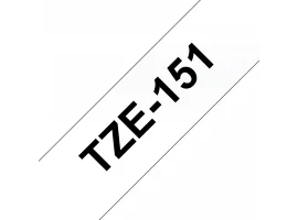 תמונה של מוצר סרט סימון ברוחב 24 מ"מ Brother TZE-151 - שחור על רקע שקוף