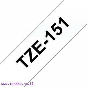 סרט סימון ברוחב 24 מ"מ Brother TZE-151 - שחור על רקע שקוף