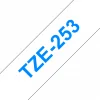 סרט סימון ברוחב 24 מ"מ Brother TZE-253 - כחול על רקע לבן