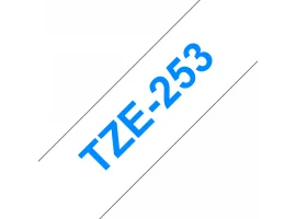 תמונה של מוצר סרט סימון ברוחב 24 מ"מ Brother TZE-253 - כחול על רקע לבן