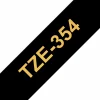 סרט סימון ברוחב 24 מ"מ Brother TZE-354 - זהב על רקע שחור