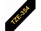 תמונה של מוצר סרט סימון ברוחב 24 מ"מ Brother TZE-354 - זהב על רקע שחור