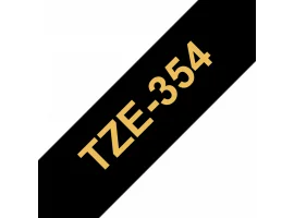 תמונה של מוצר סרט סימון ברוחב 24 מ"מ Brother TZE-354 - זהב על רקע שחור