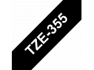 תמונה של מוצר סרט סימון ברוחב 24 מ"מ Brother TZE-355 - לבן על רקע שחור
