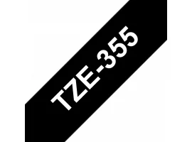 תמונה של מוצר סרט סימון ברוחב 24 מ"מ Brother TZE-355 - לבן על רקע שחור