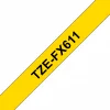 סרט סימון ברוחב 6 מ"מ Brother TZE-FX611 - שחור על רקע צהוב