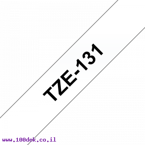 סרט סימון ברוחב 12 מ"מ Brother TZE-131 - שחור על רקע שקוף