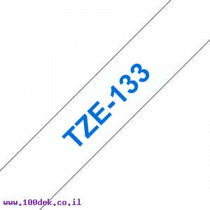 סרט סימון ברוחב 12 מ"מ Brother TZE-133 - כחול על רקע שקוף