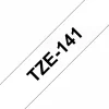 סרט סימון ברוחב 18 מ"מ Brother TZE-141 - שחור על רקע שקוף