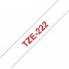 סרט סימון ברוחב 9 מ"מ Brother TZE-222 - אדום על רקע לבן
