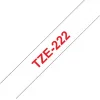סרט סימון ברוחב 9 מ"מ Brother TZE-222 - אדום על רקע לבן