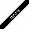סרט סימון ברוחב 6 מ"מ Brother TZE-315 - לבן על רקע שחור