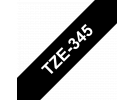 תמונה של מוצר סרט סימון ברוחב 18 מ"מ Brother TZE-345 - לבן על רקע שחור