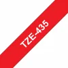 סרט סימון ברוחב 12 מ"מ Brother TZE-435 - לבן על רקע אדום