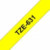 סרט סימון ברוחב 12 מ"מ Brother TZE-631 - שחור על רקע צהוב