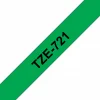 סרט סימון ברוחב 9 מ"מ Brother TZE-721 - שחור על רקע ירוק