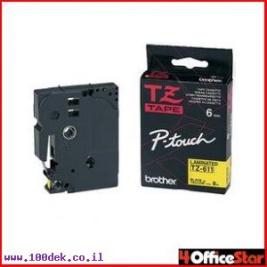 סרט ברדר TZ 735 לבן ירוק 12 מ"מ BROTHER
