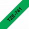 סרט סימון ברוחב 18 מ"מ Brother TZE-741 - שחור על רקע ירוק